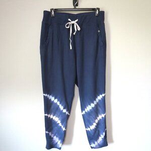 LIVI by Lane Bryant Tie Dye Drawstring Waist Joggers Navy Blue Size 14/16